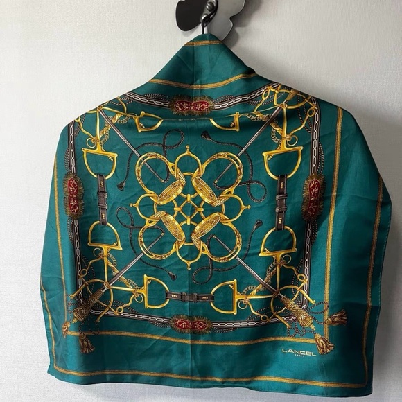 Lancel Accessories - Lancel Silk Square Scarf,Vintage Silk Scarf, Japanese Vintage